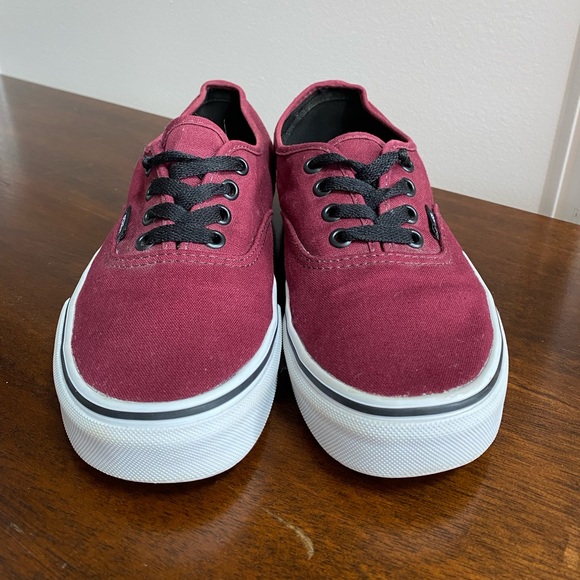 Vans Authentic Port Royale Red Black Shoes Women’s Sneaker Size 7 - Picture 4 of 9